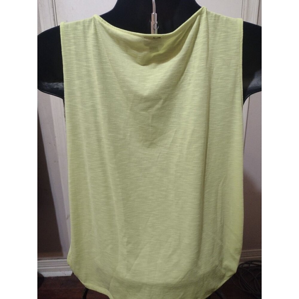 New Women's Rafaella Ruffle Front Green Top Blouse Shirt XL Sleeveless NWT - Picture 6 of 10